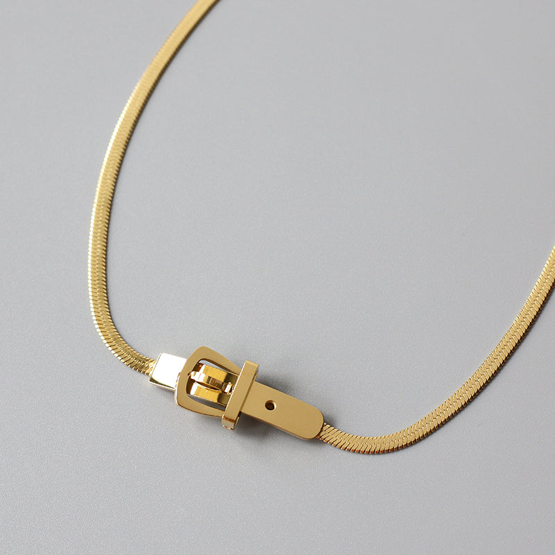 Bria Snake Choker Necklace - Gold