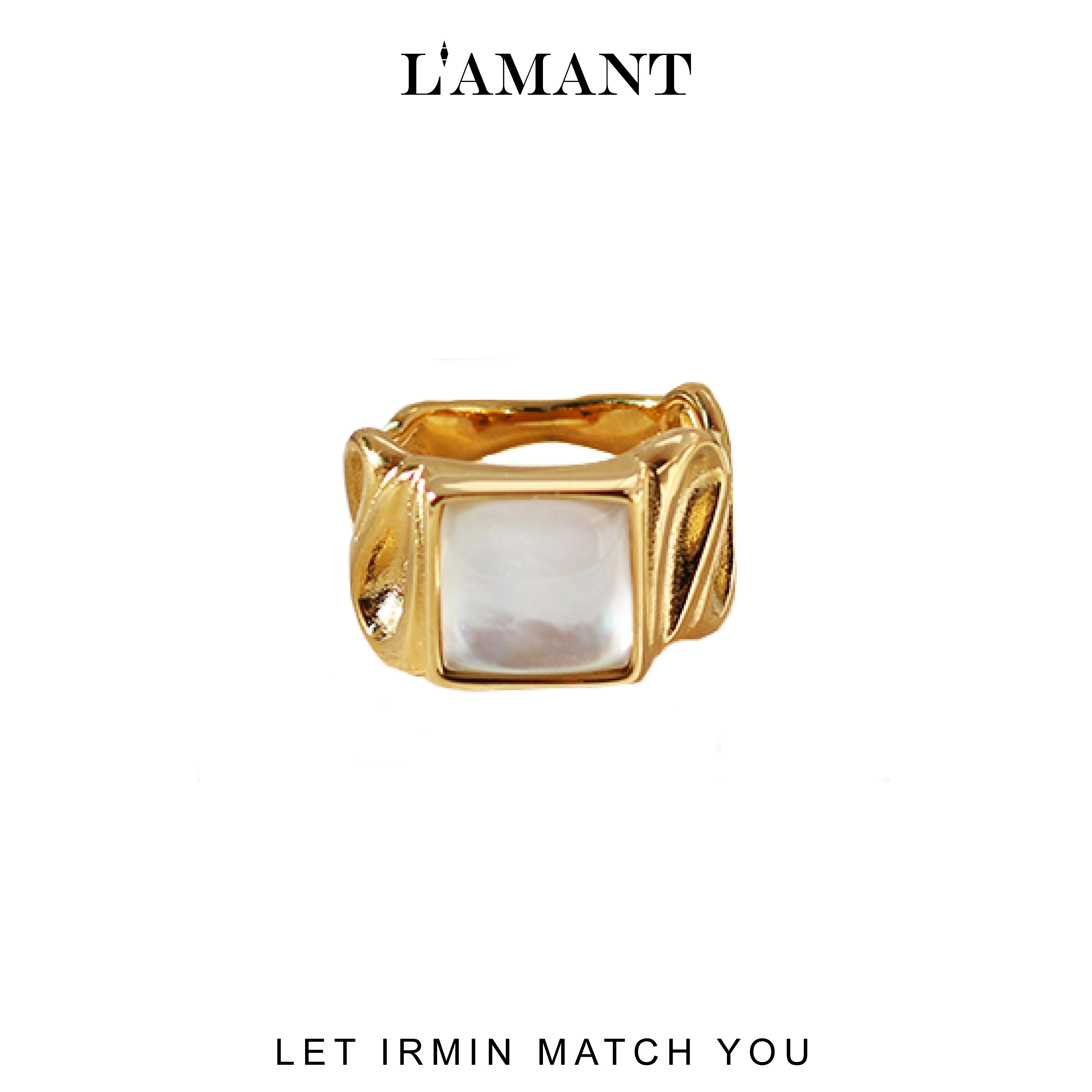 Irmin Square Ruffle Ring