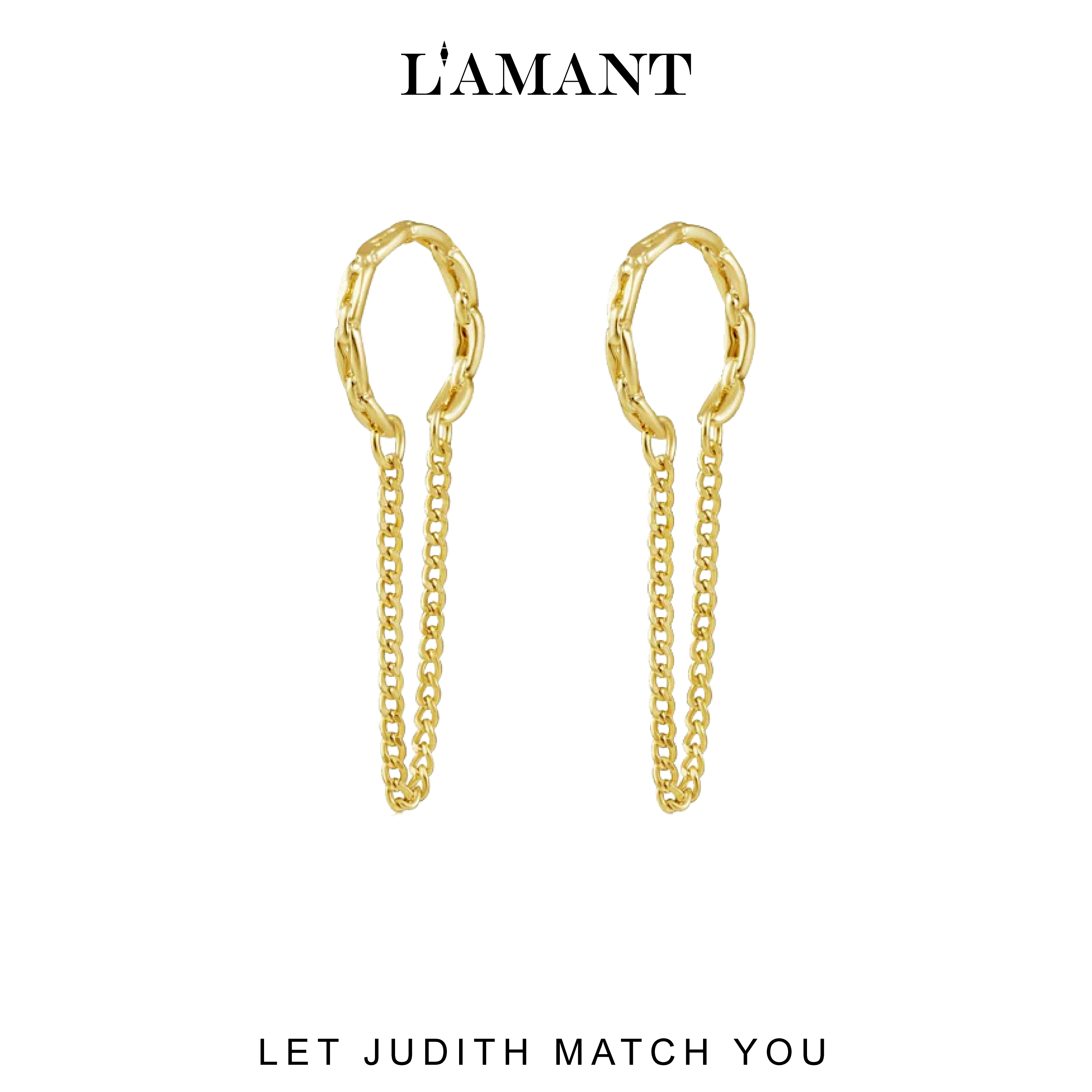 Judith Chain Ear Cuffs - Gold