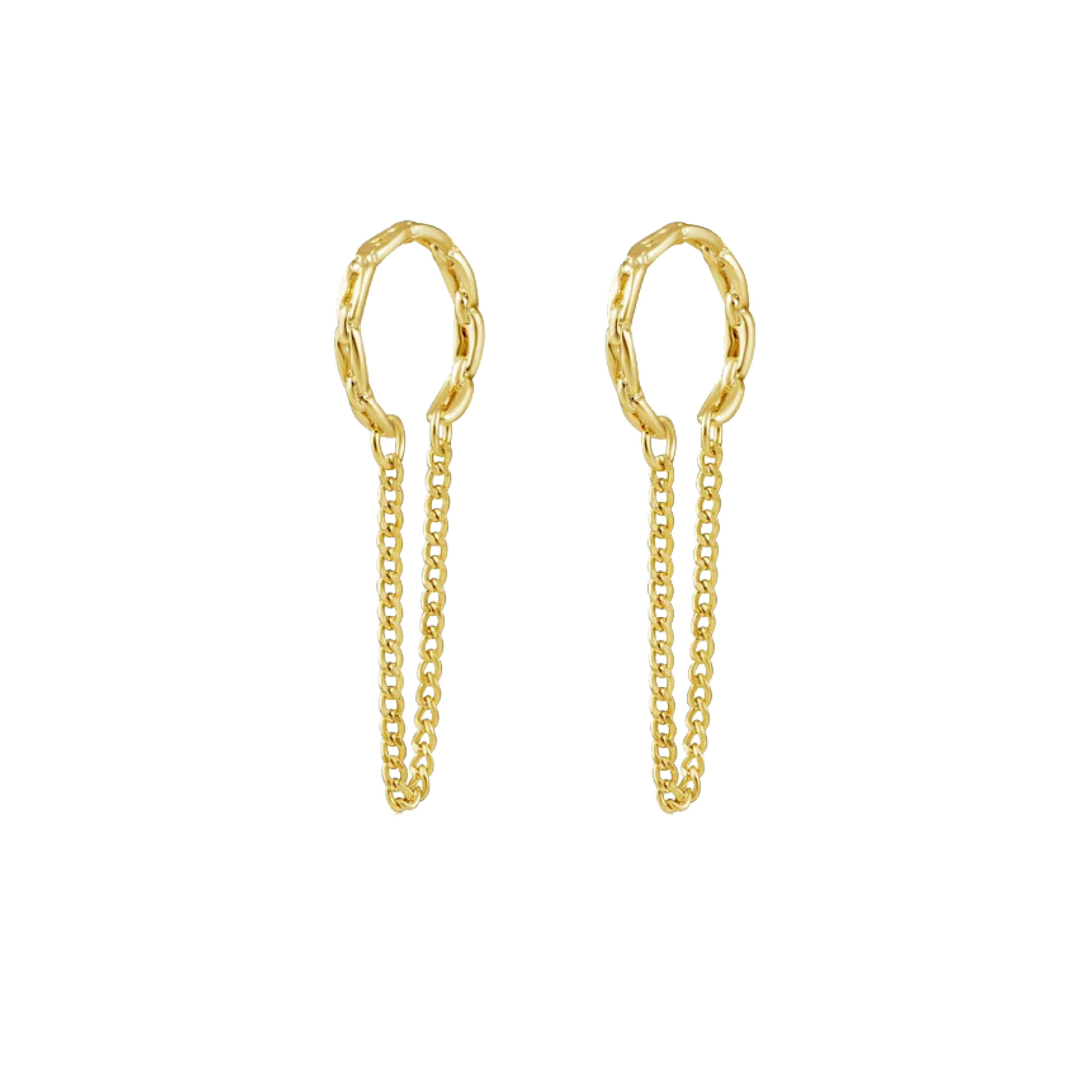 Judith Chain Ear Cuffs - Gold