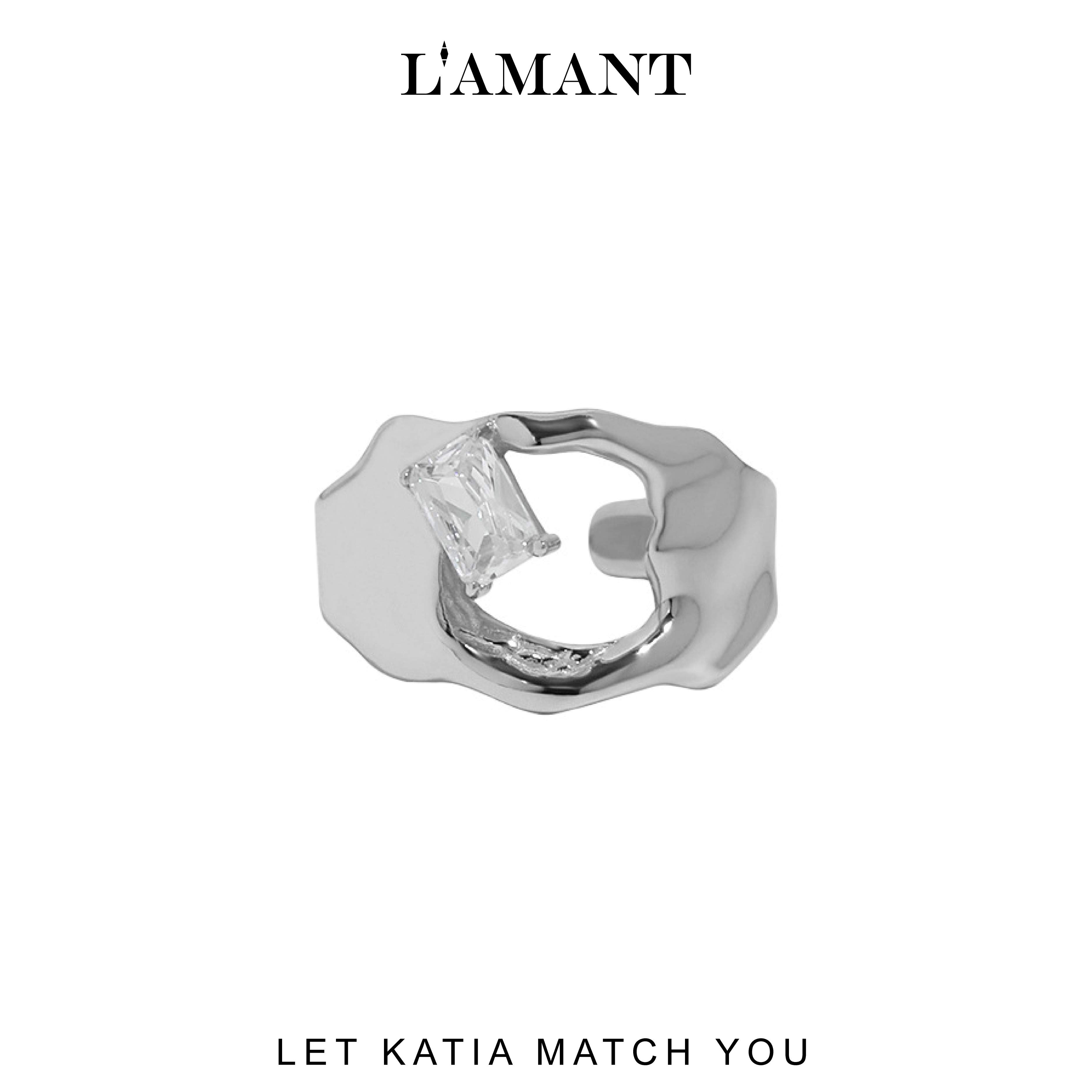 Katia Cubic Ring - Silver