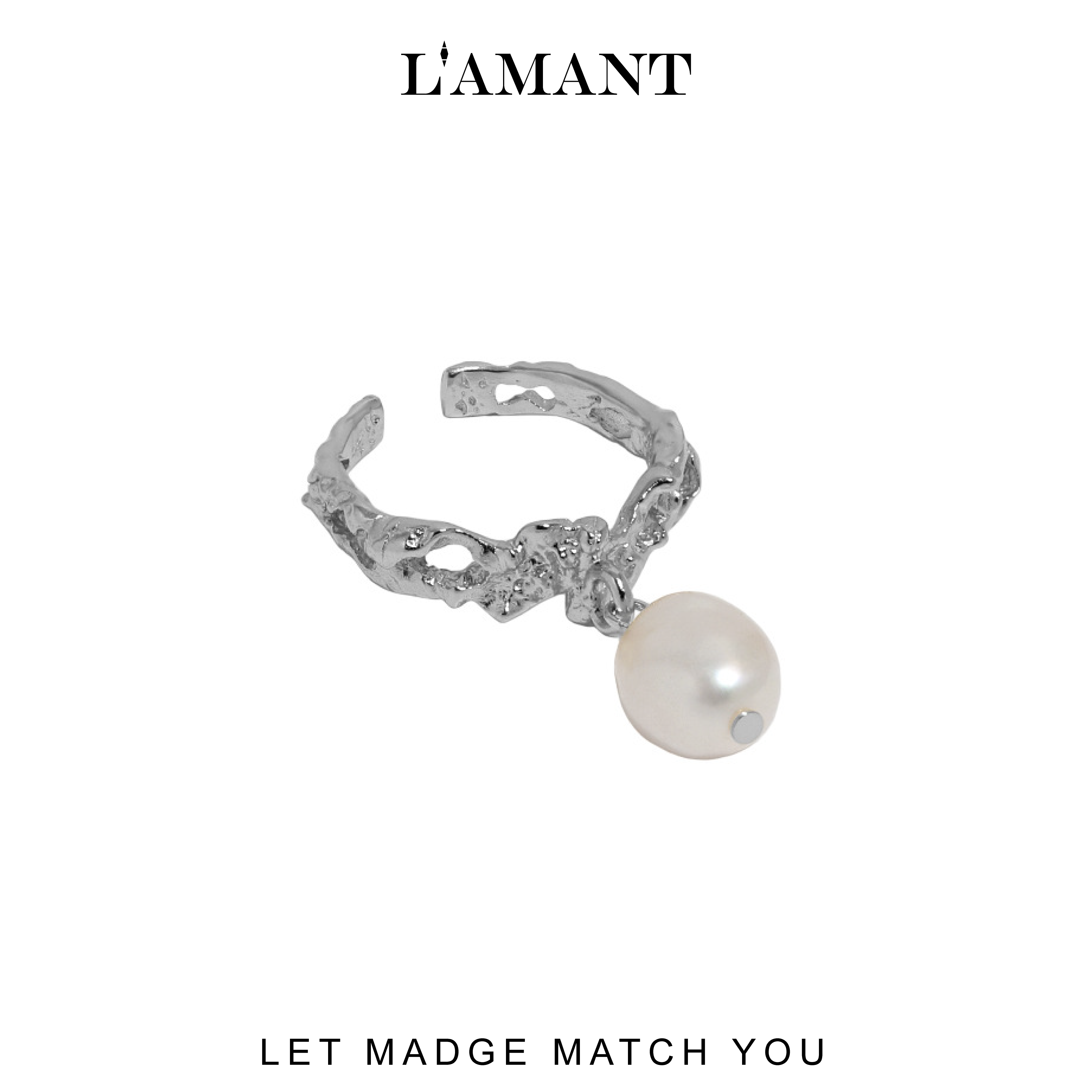 Madge Pearl Ring - Silver