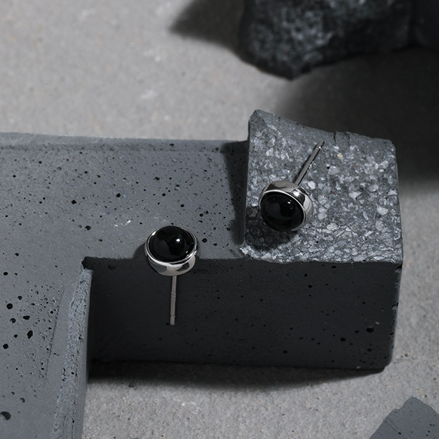 Carey Black Onyx Stud Earrings