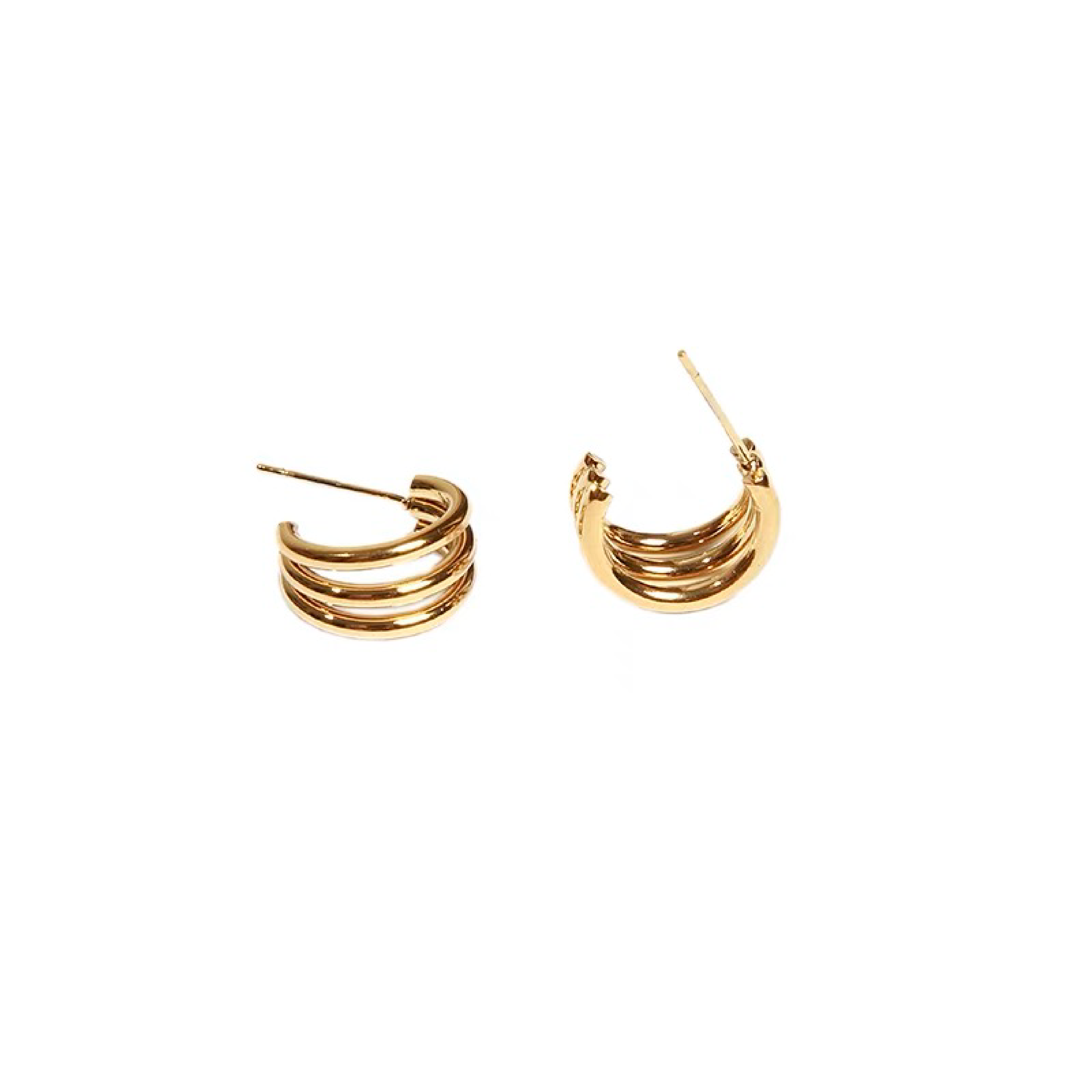 Triana Triple Line Stud Earrings