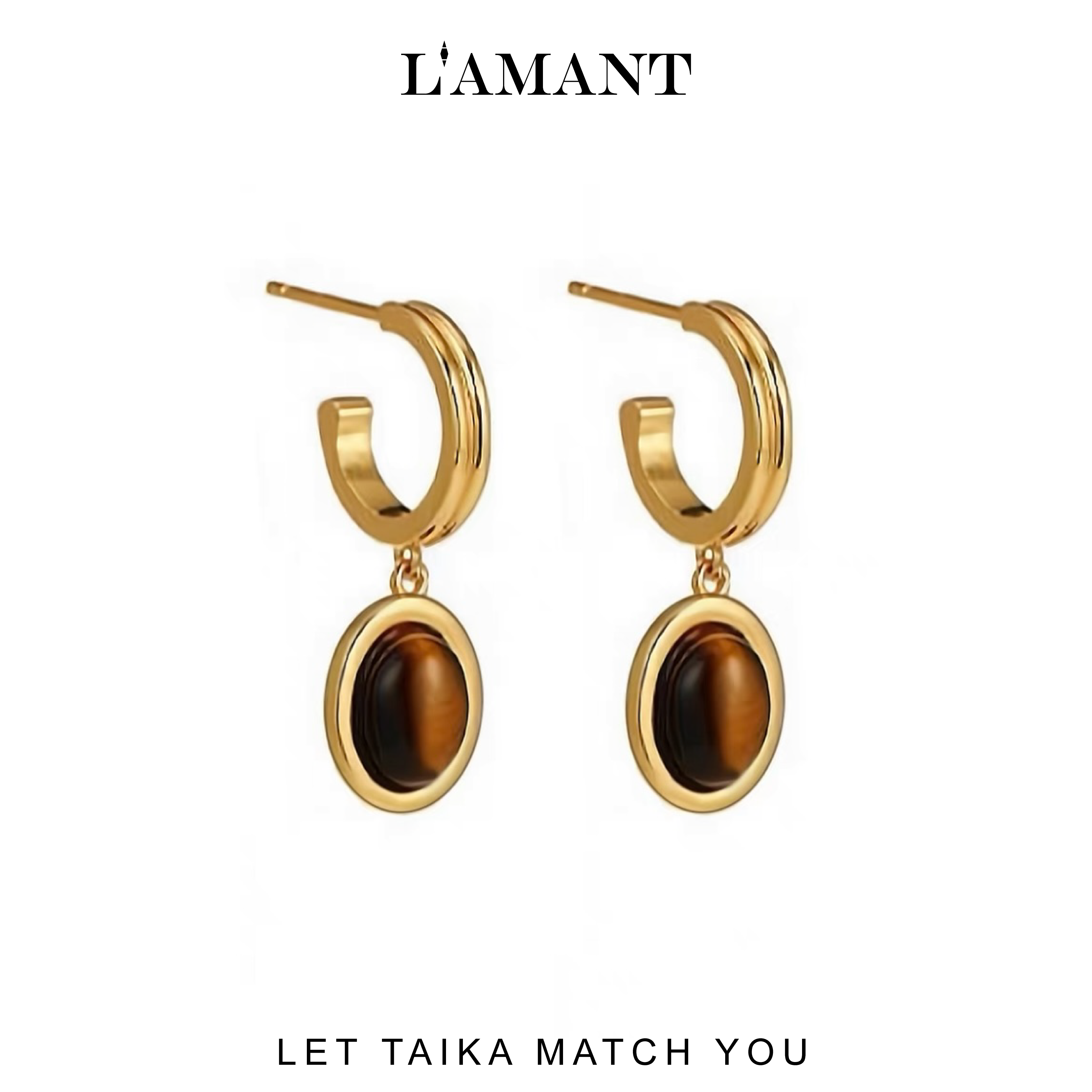 Taika Tiger-Eye Earrings